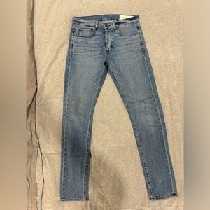 rag & bone fit 1 Lincoln skinny jeans (31x32). Light wash